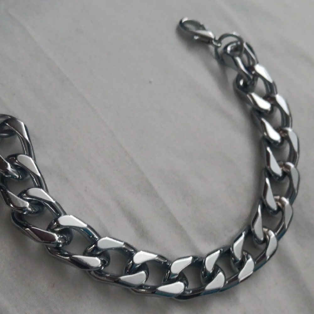 Men's Silver Chain Bracelet - Picture 5 of 5